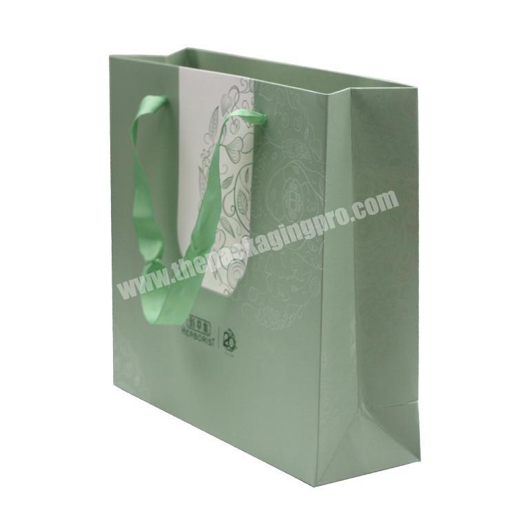 Top sale competitive price green door gift paper bag personalized bridesmaid gift bag