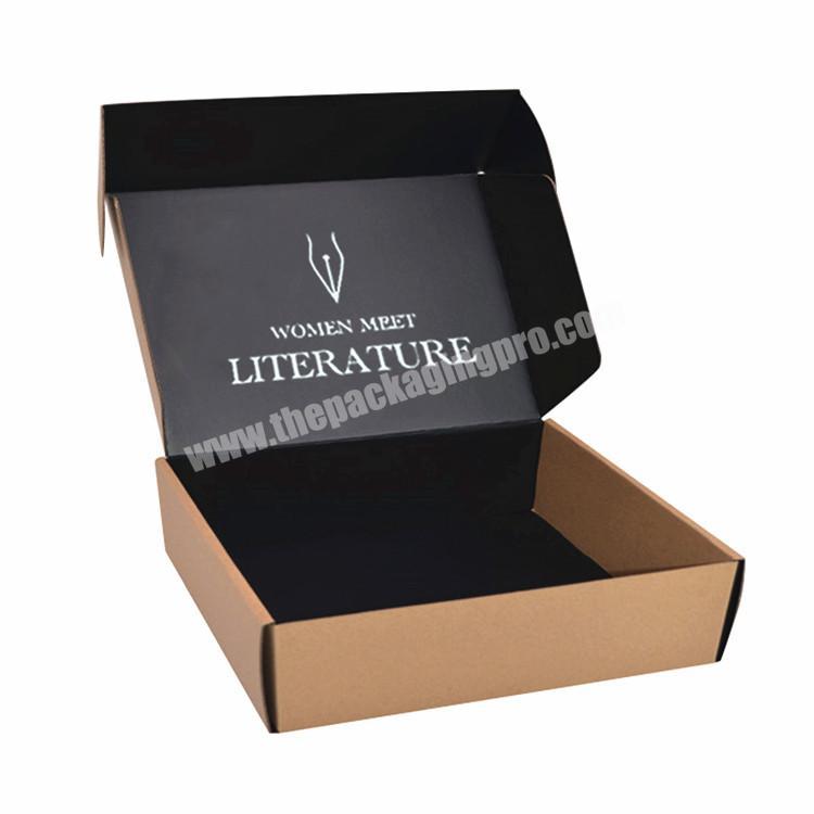 Top Sale custom kraft corrugated gift mailing paper box packaging  with your own logo brown color box