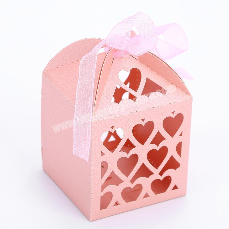 Top Sale Latest Design Customized Design Accepted Craft Candy Paper Wedding Candy Packaging Box with Hollow