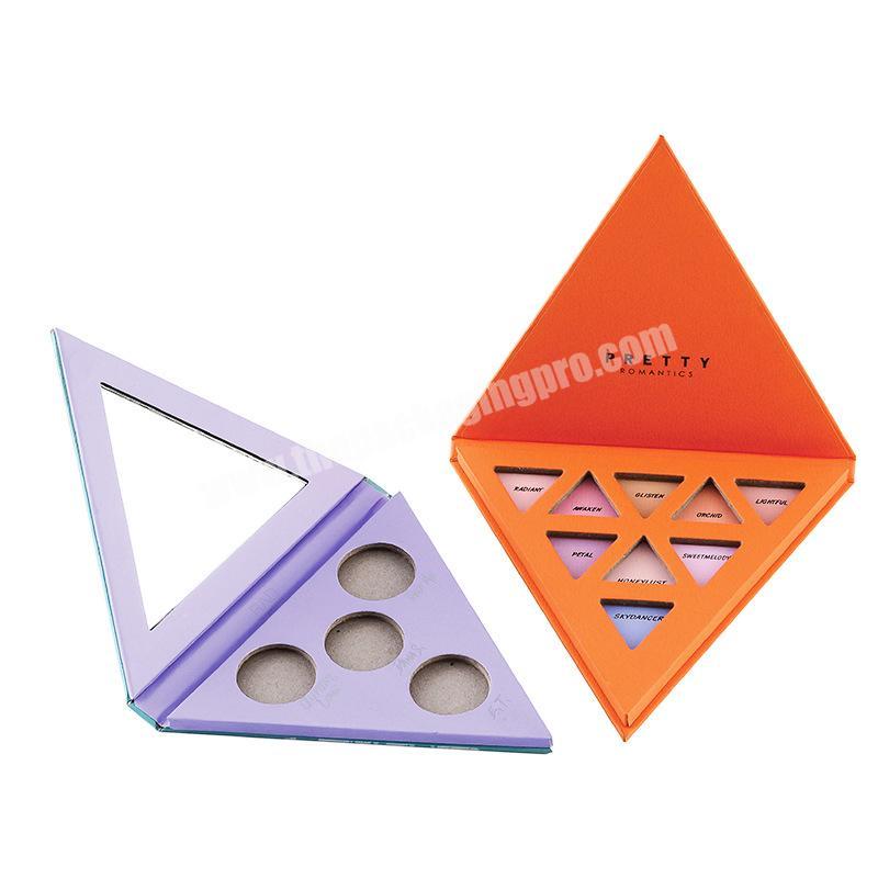 Top Sale Special Design Custom Logo Triangle Magnetic Eye Shadow Packaging Box Cosmetic