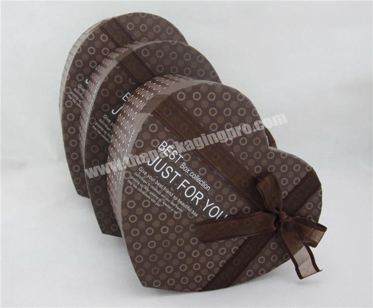 Top seller heart shape gift box with heart bowknot