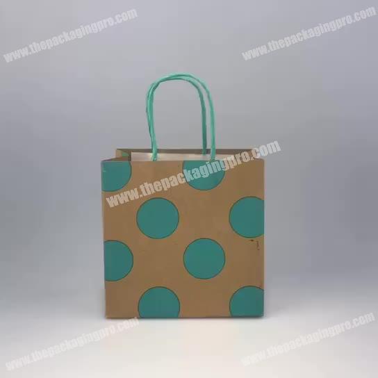Trending Best Quality Eco-friendly Free Sample High Quality Polka Dot Gift Bag with Handle