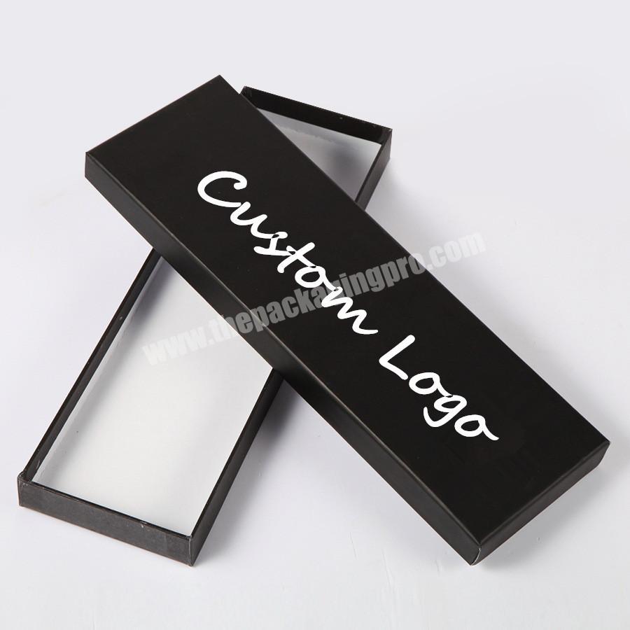 Two Piece Lid and Base Cardboard Luxury Matte Black Gift Box, Custom Black Box Packaging