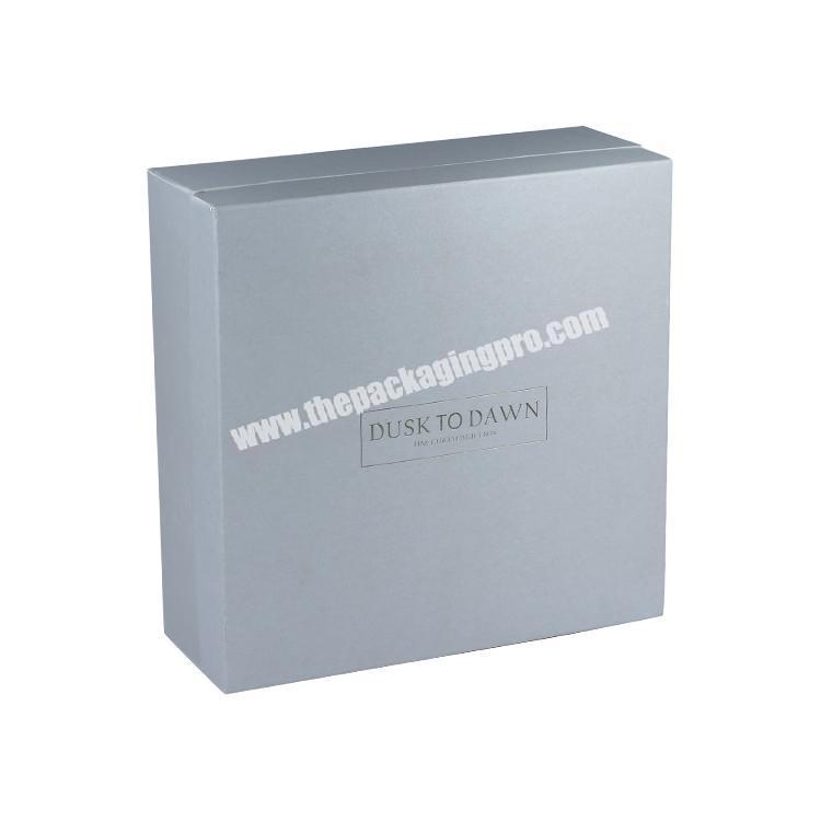 Two Pieces Simple Custom Cardboard Printing Design Paper Gift Packaging Box With Lid
