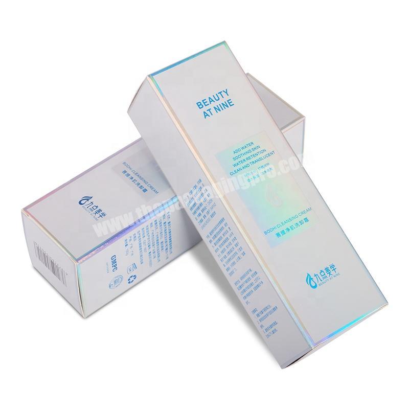 Unicom color lady cosmetics item elegant pearlescent paper hot foil box custom