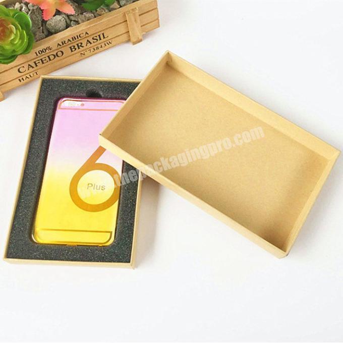 Unique Brown Paperboard Paper Boxes upper and lower lid box Phone Storage Gift Craft Soap Box