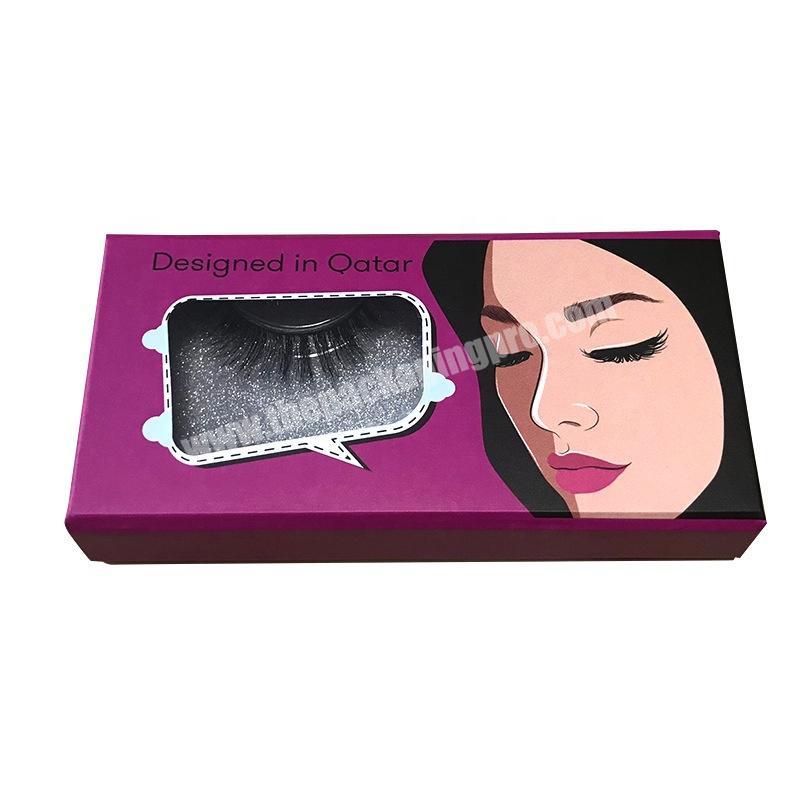 Unique Eyelash Packaging Box, Eyelashes Package Box Glitter With Mirror