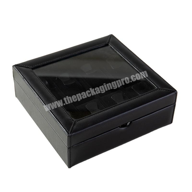 Unique Luxury OEM Factory Black Piano Lacquer Branded Watch Box,Watch Packaging Box With Custom Logo