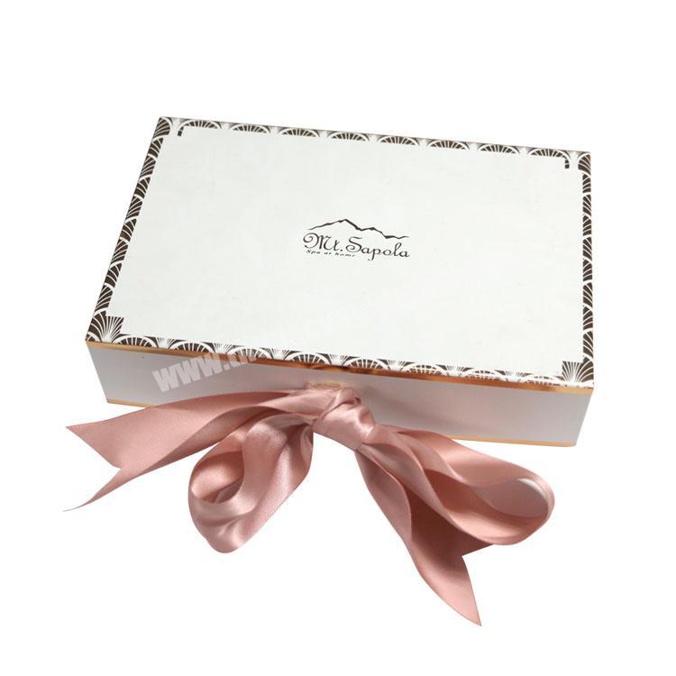 unique paper gift packaging box with ribbon