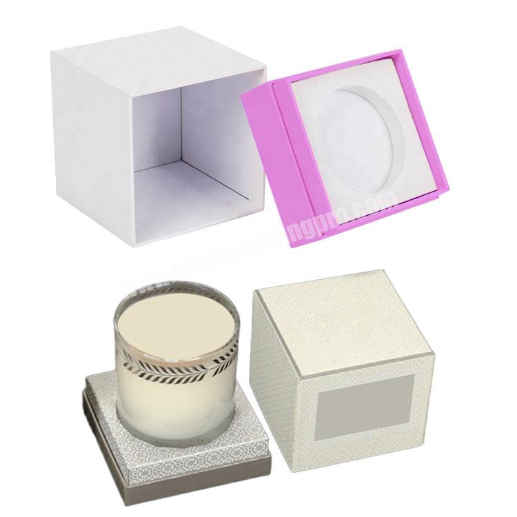 Unique Rigid Paper Glass Candle Jar Holder Luxury Candle Gift Box Packaging