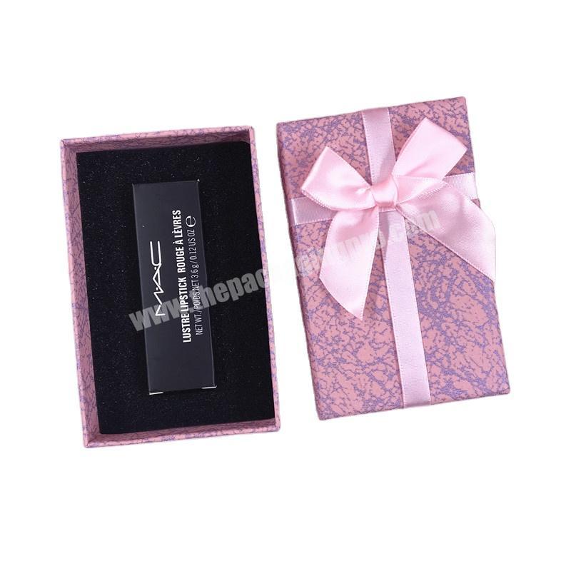 Unique style high quality gift box Gift box with bow for packaging lipstick