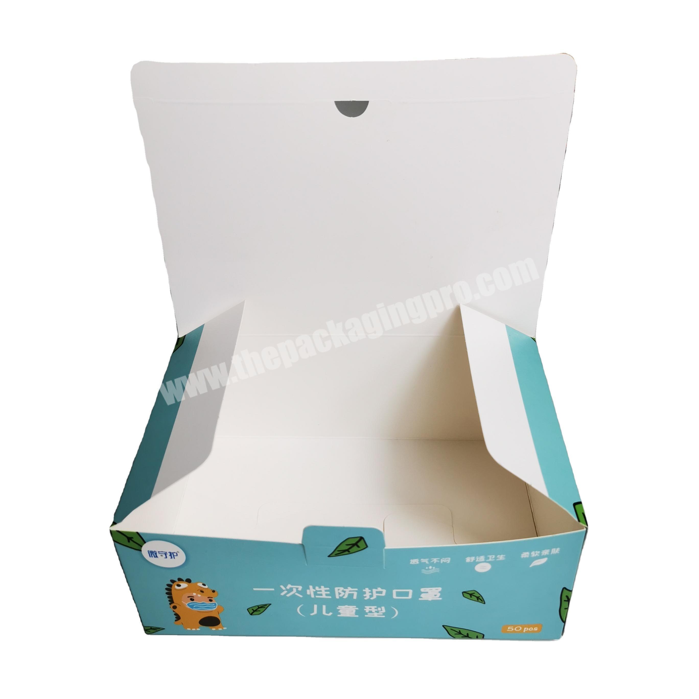 Urgent order accepted custom kids face mask packaging box