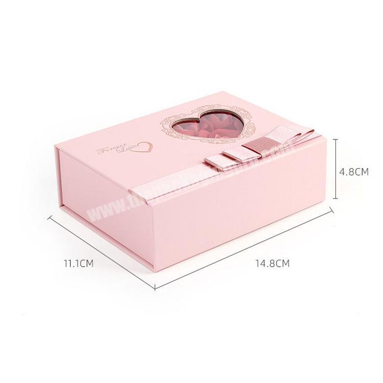 Valentine's day rose gift box ring necklace gift box for girlfriend's birthday jewelry box 14.8x11.1x4.8CM