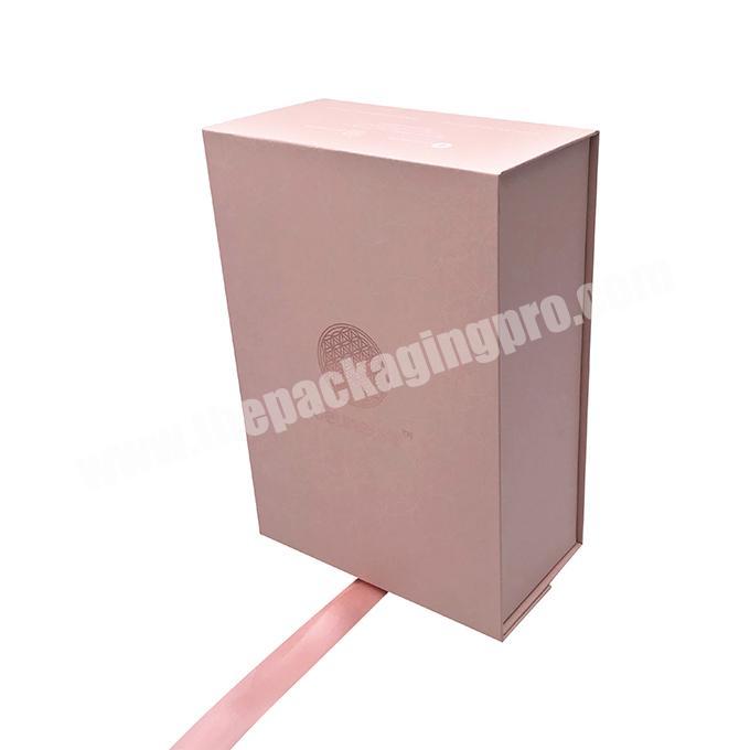 Variety size custom printed luxury design apparel garment clothing packaging box gift boxes with ribbon