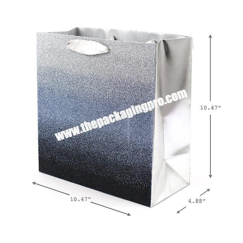 Various Custom logo Printed Luxury Promotional shopping paper gift bag with Cotton