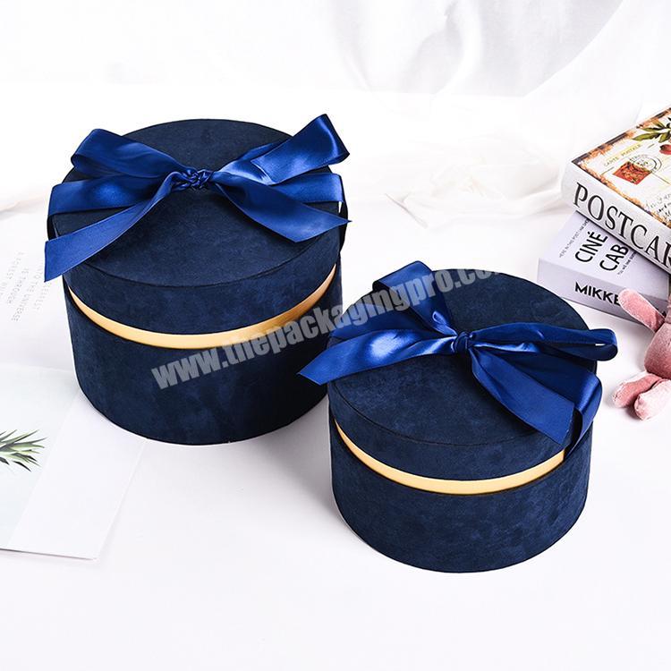 Velvet hat box handmade gift packaging boxes