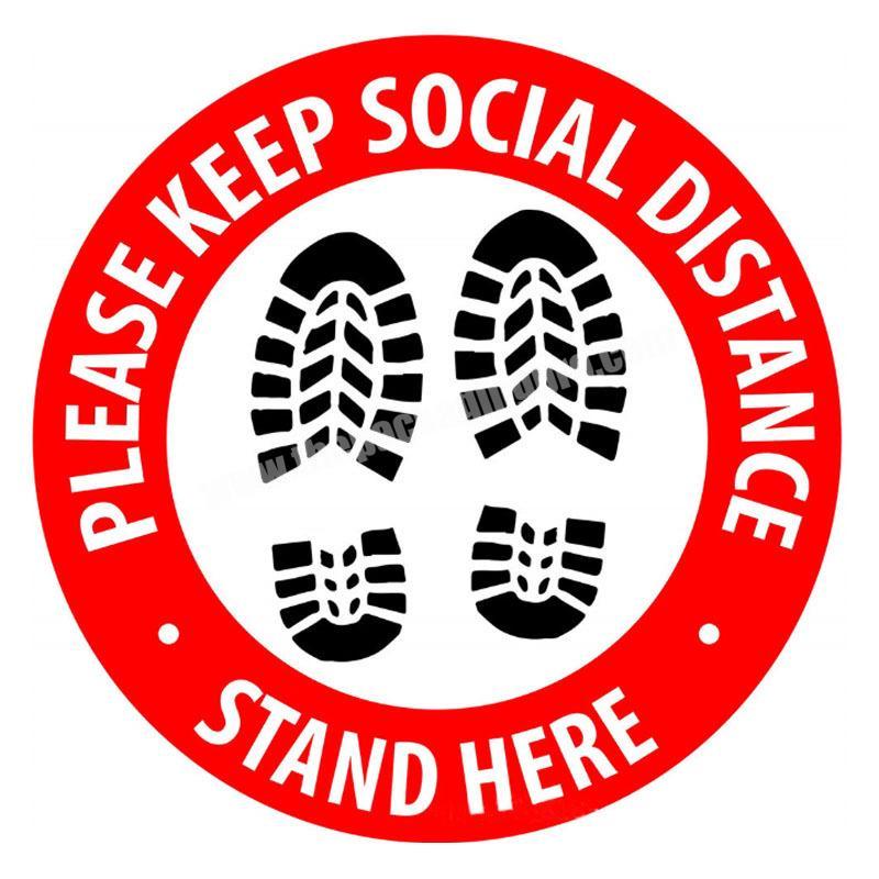 Virus Prevention Control Queue Instructions Social Series Keep Your Distance Waterproof Floor Stickers Logo Guidance Language