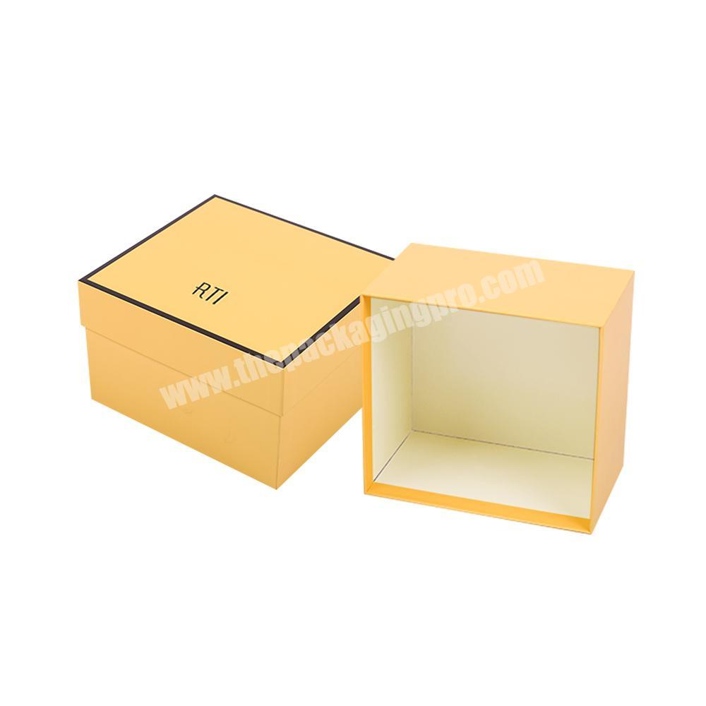 voenyo yellow paperboard paper product box package customized size and logo printing