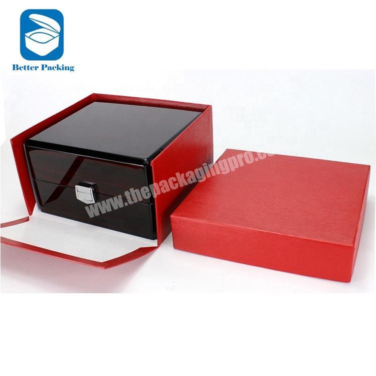 Watch Box Luxury Simple black Box Women Men Gift Packet Watch Box
