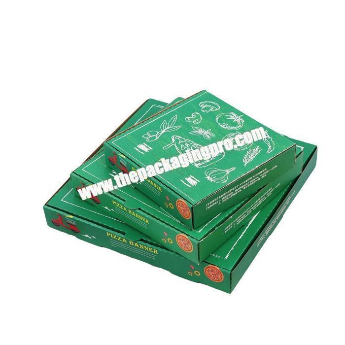 Waterproof custom corrugated paper pizza food packing box