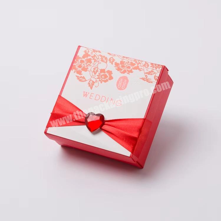 Wedding candy box with divider custom logo printed chocolate packaging box