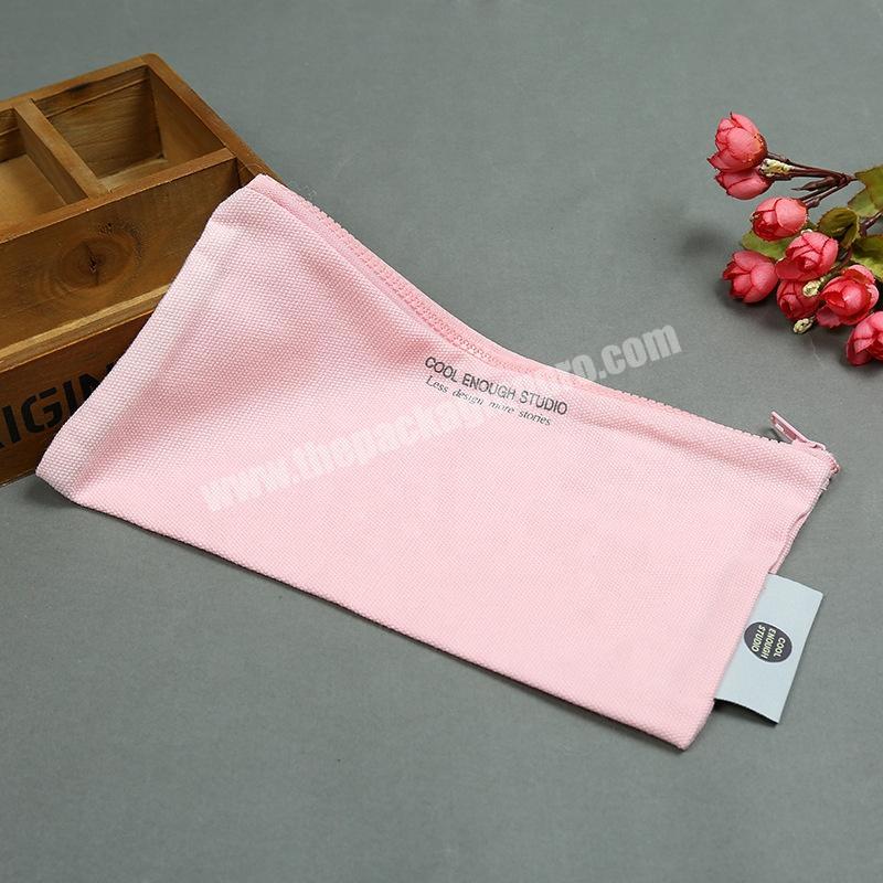 wedding gift small organza pink canvas zip lock bags with logo