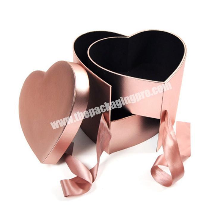 wedding invitations luxury flower box heart ribbon rotating valentine's day gift box