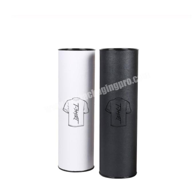 White Black Kraft paper cardboard canister cylinder round jar bottle clothing packaging gift box paperboard tube