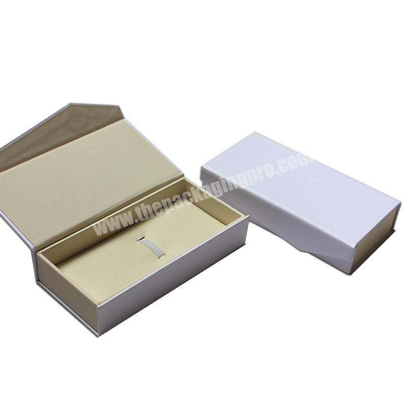 white book shape magnetic empty printed gift boxes  paper pen box for wholesale