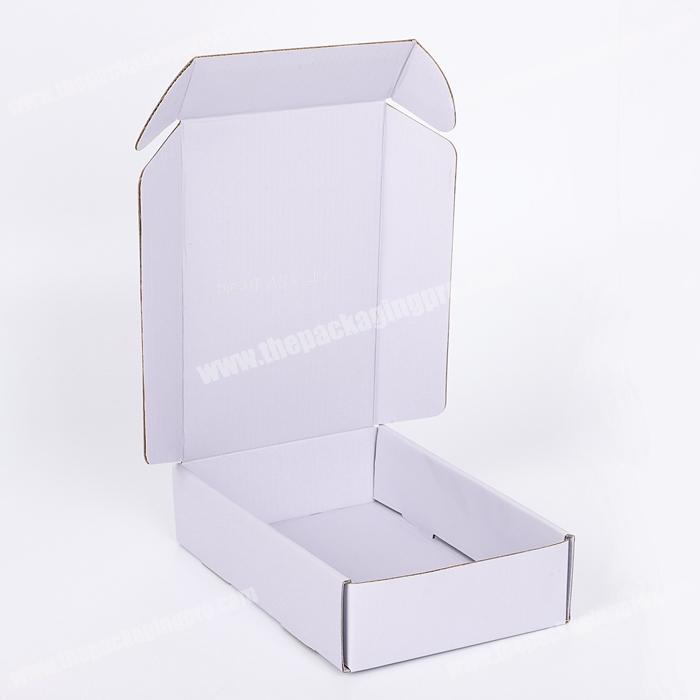 white brown matte lamination colored fashion apparel craft shipping boxes with custom logo