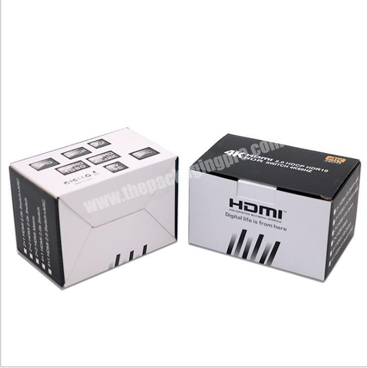 White card paper box for converter box HDMI distributor box