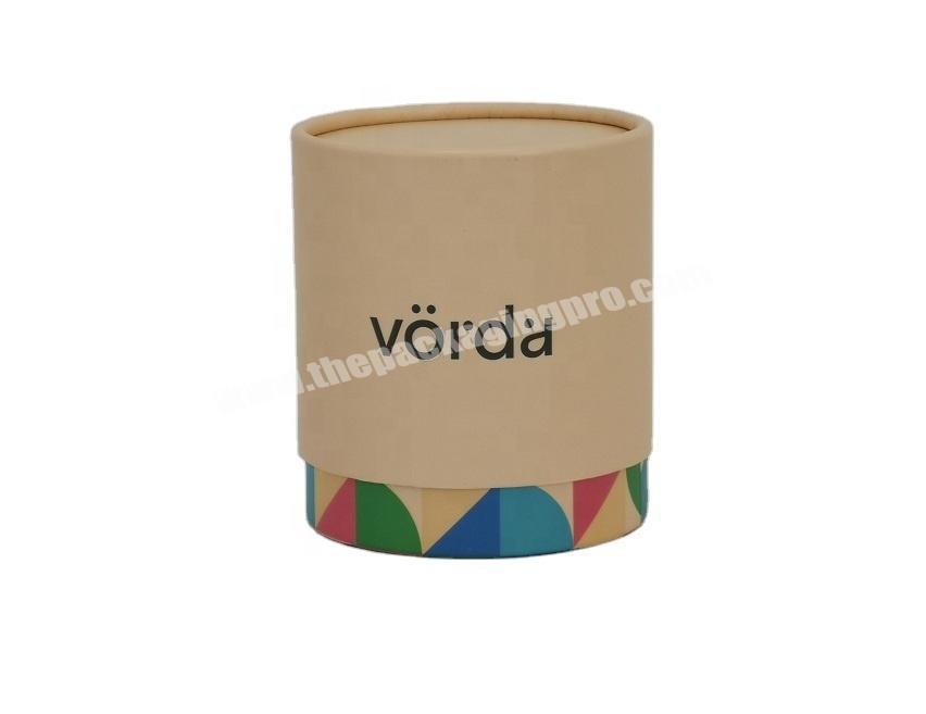 White Card Rolled Edge Two Pieces Lid and Base Design Tea Packaging Paper Cans