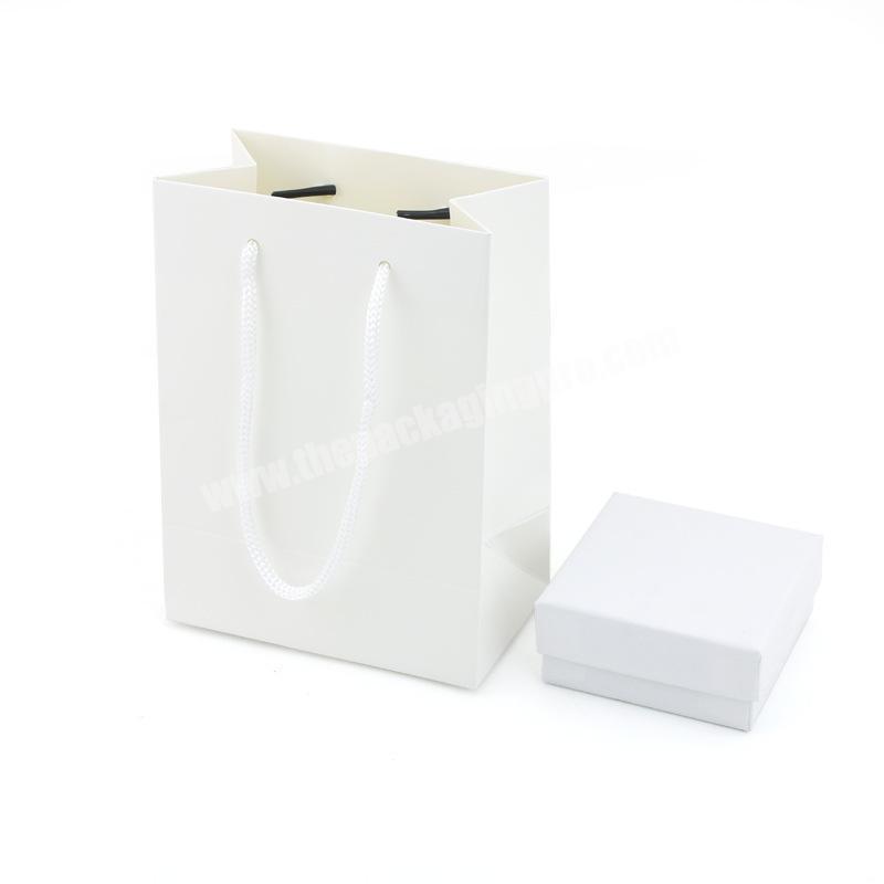 White Cardboard Personalized Earring Necklace Bangle Set Accessories Gift Jewelry Packaging Box Paper Bag