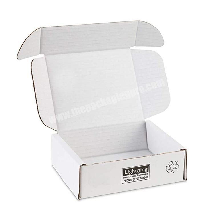 White Cardboard Postal Boxes Royal Mail Small Parcel Size Strong Flatpacked Mailing Boxes with Triple Thick Sides & Self-Lock
