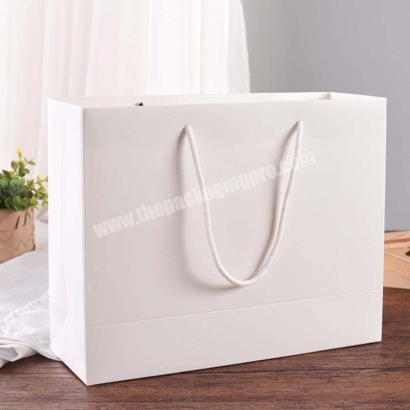 white clothing packaging paper bag paper package bag recyclable paperbag