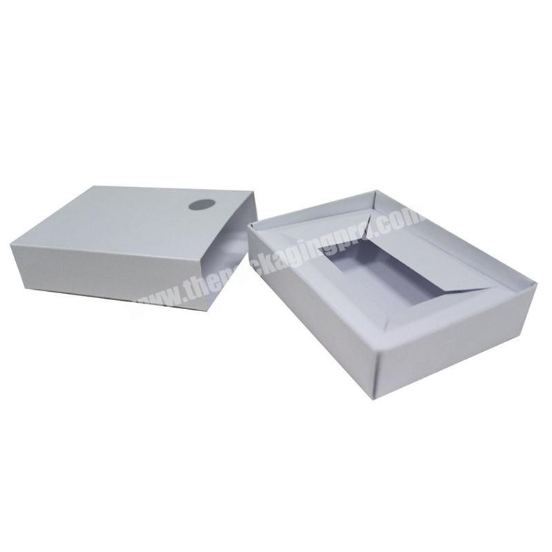 White color custom high quality eco friendly paper folding drawer box with recycled insert