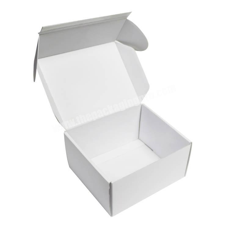 white cosmetic rigid folding corrugated gift paper packaging box with custom logo gift box for easy to ship and store