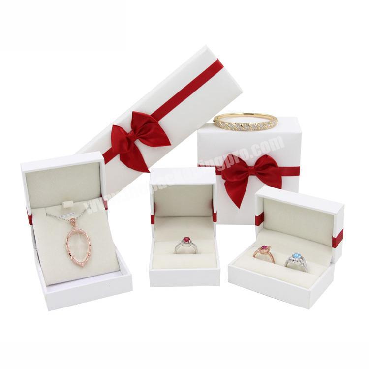 White Custom Logo Printed Paper Jewelry Packing Box  Wholesale Online.