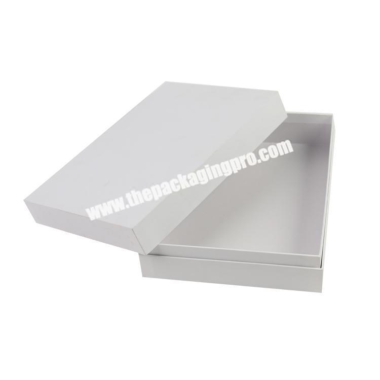 white customized hard paper shirt box packaging