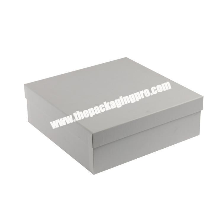 white elegant cardboard clothing box packaging with logo