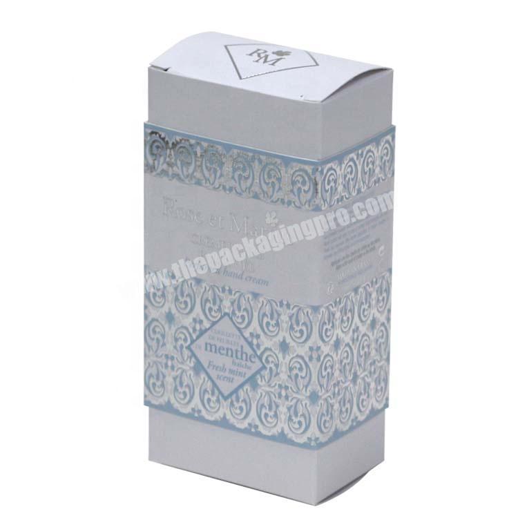 White foldable custom printing cosmetics empty box for body lotionface cream