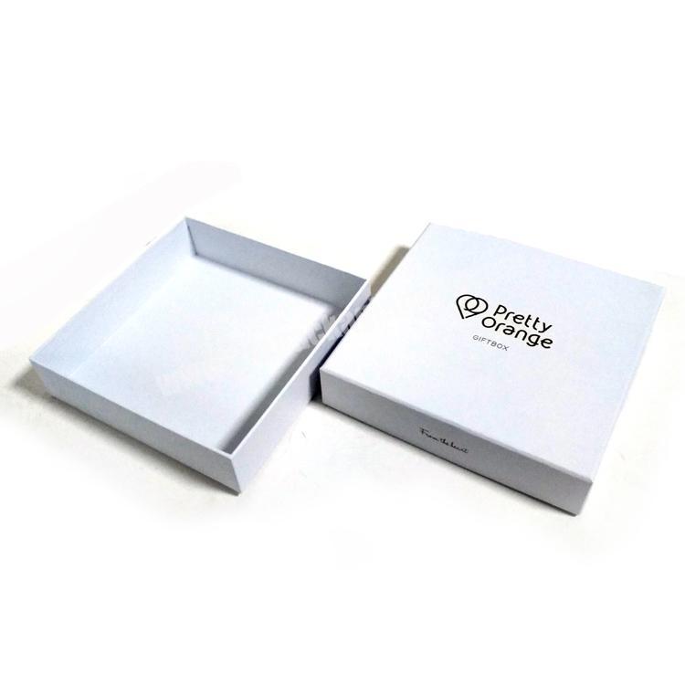 White gift box packaging two pieces lid paper box simple box