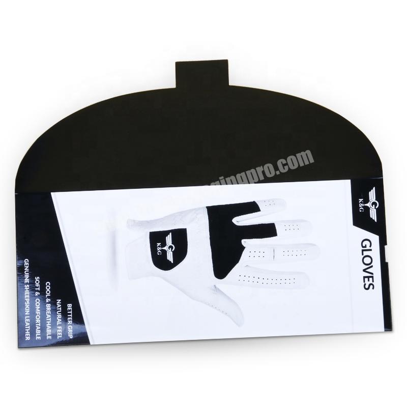White gloves envelope shape style golf glove packaging paper box
