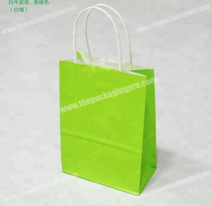 white kraft paper bag for clothing, kraft paper bag factory