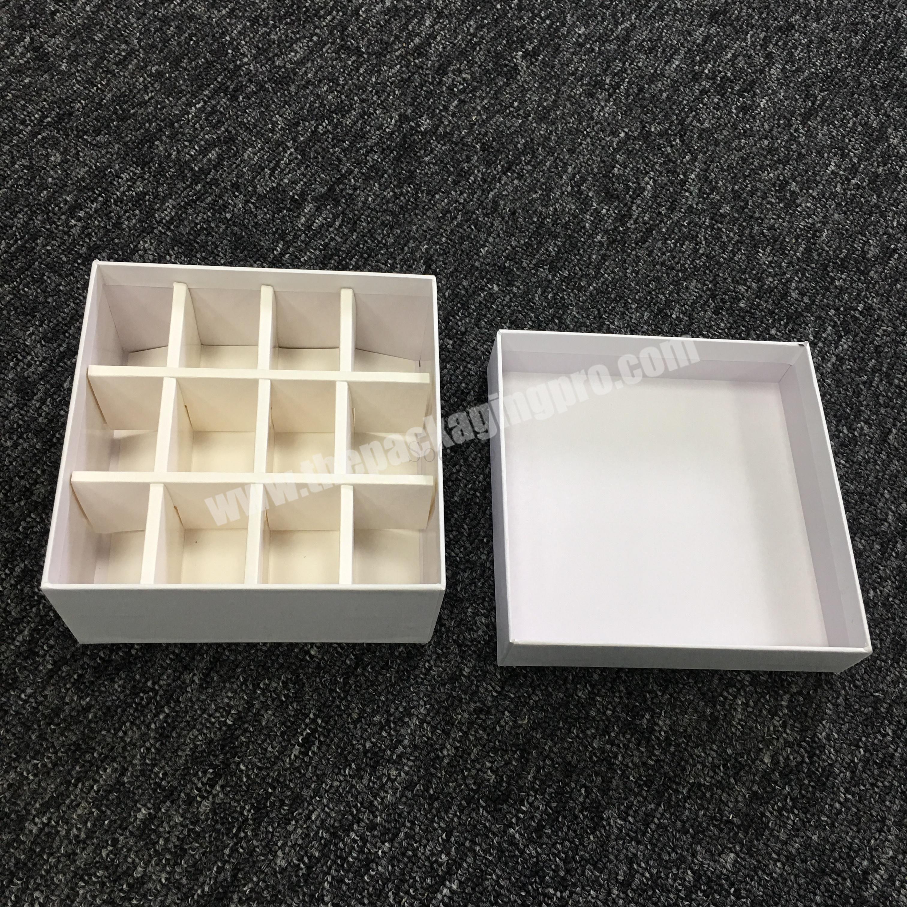 white lid with bottom chocolate gift box for candy packaging box