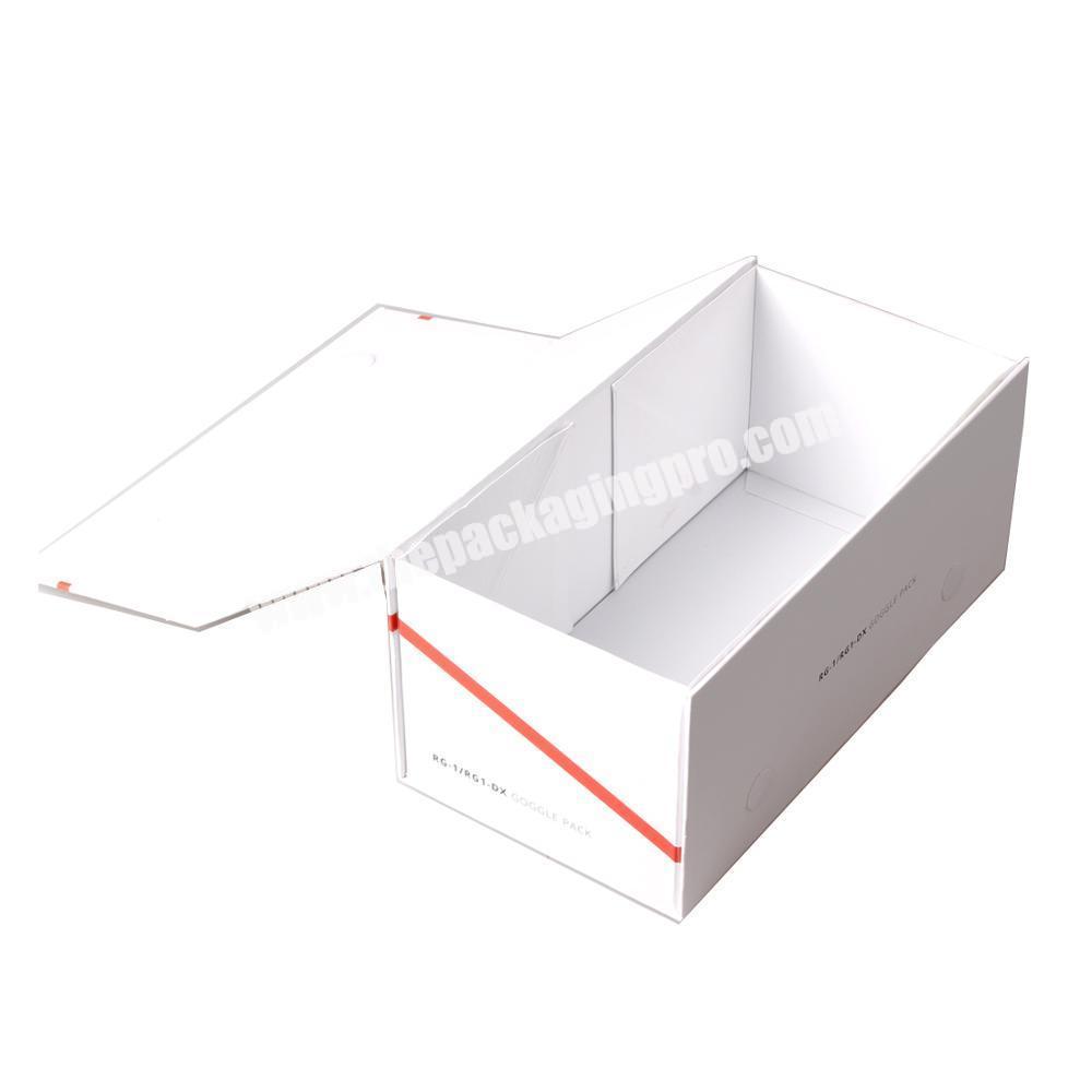 White Luxury Customized Printed Magnetic Book Style Paper Folding Box