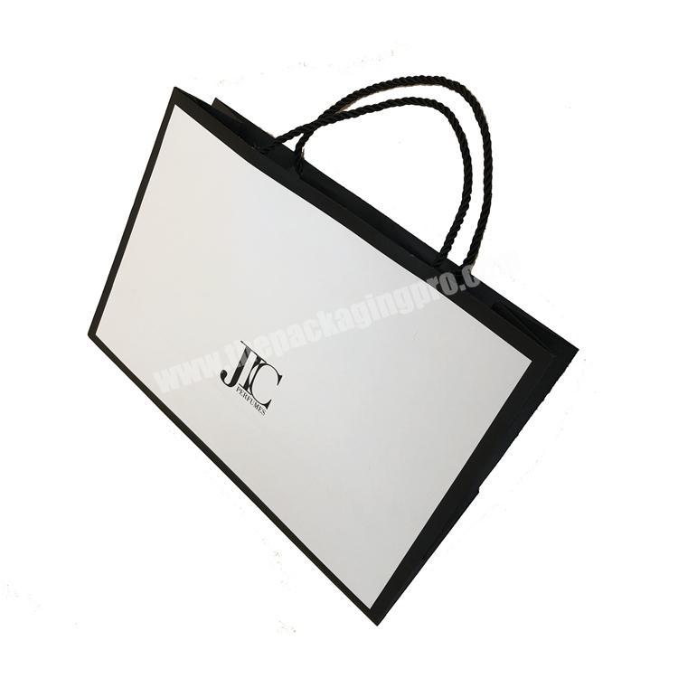 White luxury paper kraft paper bag black