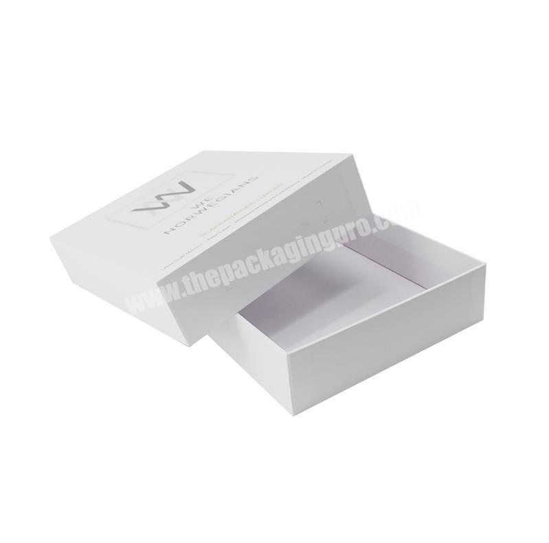 White packaging boxes logo customized lid storage box gift box with logo