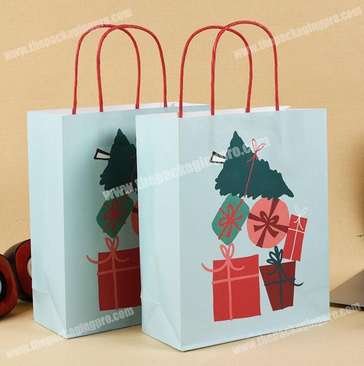 white Paper bags kraft bag with handles gift Retail Merchandise Party Bags