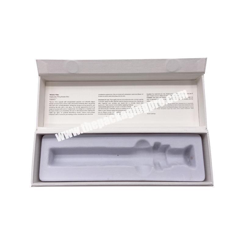 white paper gift box for cosmetic packaging syringe boxes